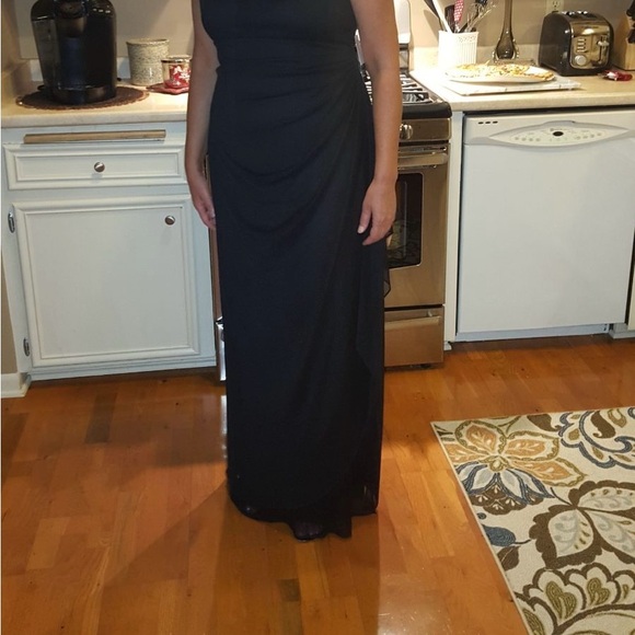 Alex Evening Black Cold Shoulder Dress - Picture 10 of 10